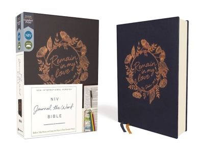 NIV Journal The Word Bible (Comfort Print)-Navy Cloth Over Board | SHOPtheWORD