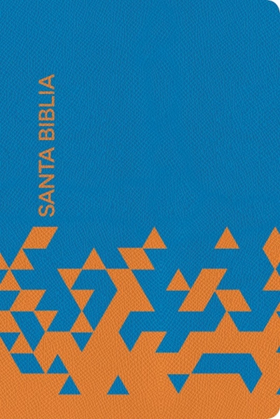 Span-NIV Gift And Award Bible (Biblia Para Regalos Y Premios)-Ocean Blue/Papaya Imitation Leather | SHOPtheWORD