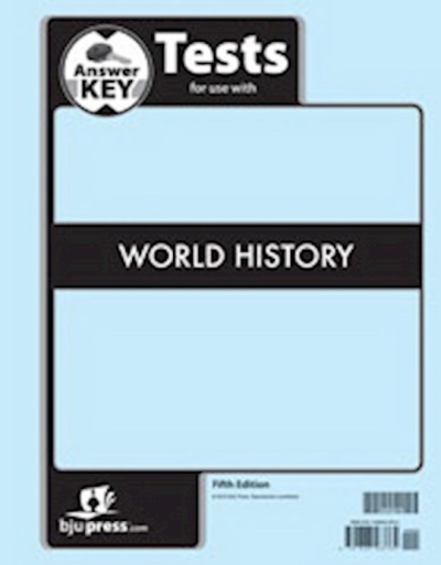World History Tests Answer Key (5th Edition) by Press BJU | SHOPtheWORD