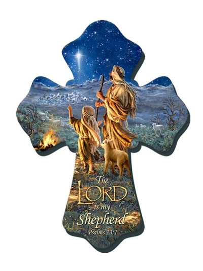 Wall Cross-Shepherds/The Lord Is My Shepherd (6" x 8") | SHOPtheWORD
