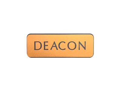 Badge-Contemporary-Deacon-Gold/Black-Magnetic Back | SHOPtheWORD