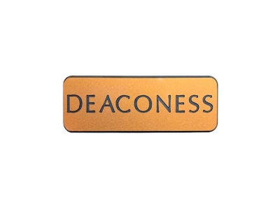 Badge-Contemporary-Deaconess-Gold/Black-Magnetic Back | SHOPtheWORD
