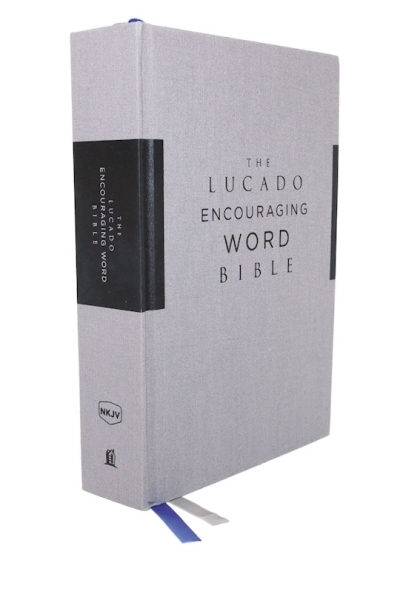 NKJV Lucado Encouraging Word Bible (Comfort Print)-Gray Cloth Over Board | SHOPtheWORD