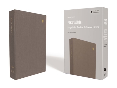 NET Thinline Reference Bible/Large Print (Comfort Print)-Gray Cloth Over Board | SHOPtheWORD