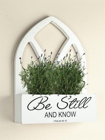 Window Box Planter-Be Still (8.25" x 2.75" x 11.75") (Set Of 2) | SHOPtheWORD