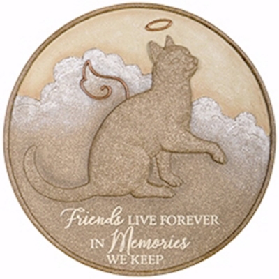 Garden Stone-Live Forever-Cat (10.25") | SHOPtheWORD