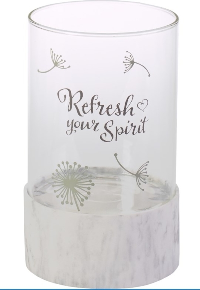 Hurricane Candleholder-Refresh Your Spirit (7") | SHOPtheWORD