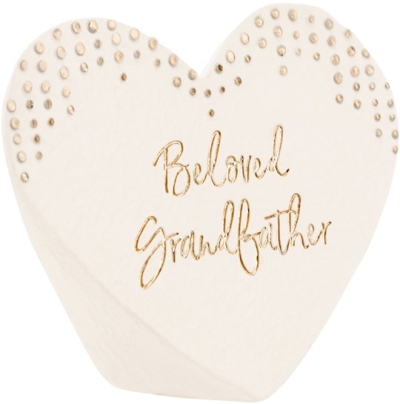 Heart Memorial Stone-Beloved Grandfather (3.5" x 3") | SHOPtheWORD