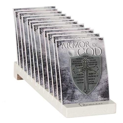 Display-Visor Clip-Armor Of God (2.5") (Pack Of 24) | SHOPtheWORD