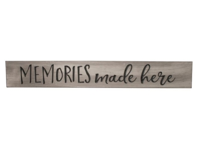 Sign-Engraved-Memories Made Here-Sage (3 1/2 x 24) | SHOPtheWORD