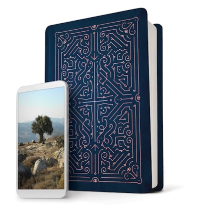 NLT Filament Bible-Blue LeatherLike Indexed | SHOPtheWORD