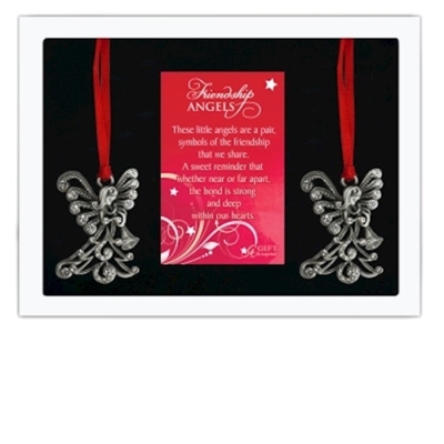 Ornament-Friendship Angels w/Card (Set Of 2) | SHOPtheWORD