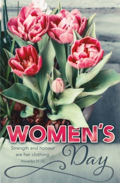 Bulletin-Strength And Honor (Women's Day) (Proverbs 31:25 NIV) (Pack Of 100) | SHOPtheWORD