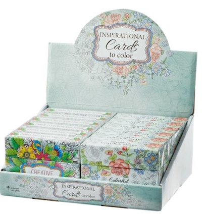 Merchandiser-Creative Expressions & Colorful Blessings Coloring Cards (Pack Of 12) (PRODUCT INCLUDED) | SHOPtheWORD