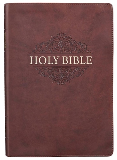 KJV Super Giant Print Bible-Brown LuxLeather Indexed | SHOPtheWORD