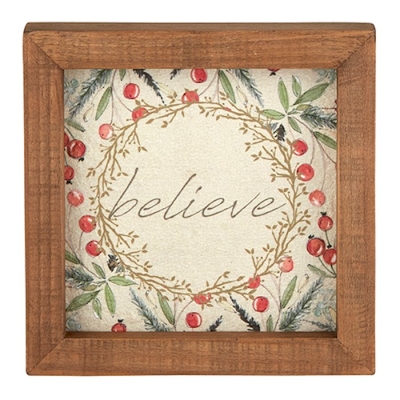 Framed Art-Tabletop-Believe (5" x 5") | SHOPtheWORD