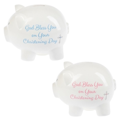 Christening Bank-Prepack (6") (Pack Of 6) | SHOPtheWORD