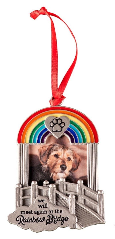 Ornament-Pet Memorial-Rainbow Bridge (Holds 1.5 x 1.25 Photo) | SHOPtheWORD