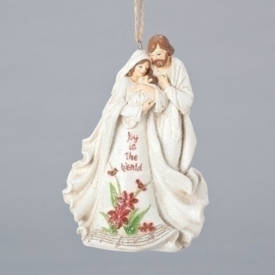 Ornament-Holy Family w/Poinsettia (5") | SHOPtheWORD