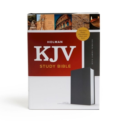 KJV Study Bible (Full-Color)-Charcoal Cloth-Over-Board | SHOPtheWORD