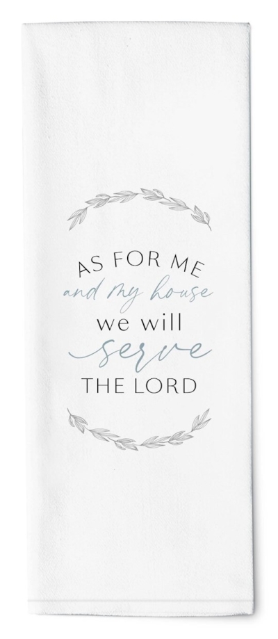 Tea Towel-As For Me And My House (16" x 28") (Pack Of 6) | SHOPtheWORD