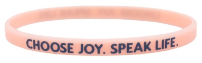 Power Bands-Choose Joy. Speak Life (.25"W 3.75" Dia) (Pack Of 12) | SHOPtheWORD