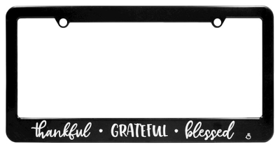 Auto Tag Frame-Thankful Grateful Blessed | SHOPtheWORD