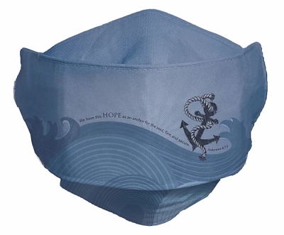 Face Mask-Hope As An Anchor-Blue | SHOPtheWORD