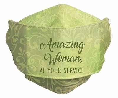 Face Mask-Amazing Woman At Your Service-Yellow | SHOPtheWORD