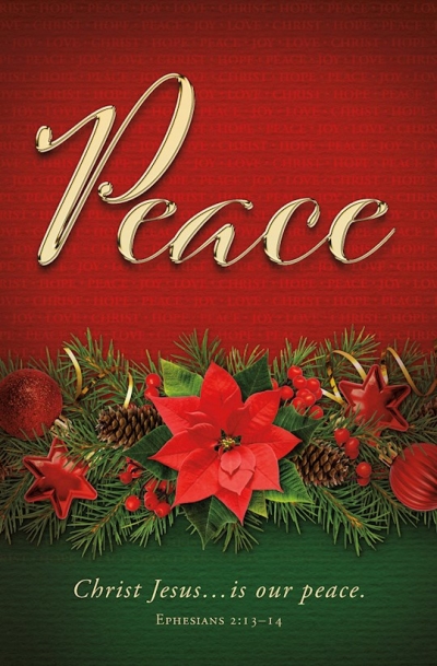 Bulletin-Advent Week 2: Peace/Christ Jesus...Is Our Peace (Ephesians 2:13-14) (Pack Of 100) | SHOPtheWORD