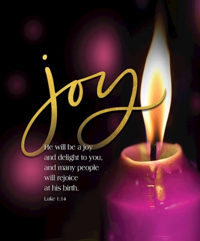 Bulletin-Advent Week 3: Candle, Joy, Scripture-Legal Size (Pack Of 50) | SHOPtheWORD
