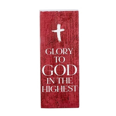 Vertical Standing Block-Glory To God In The Highest (2" x 5") | SHOPtheWORD