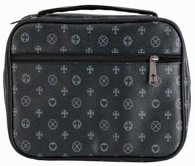 Bible Cover-Faith Collection Cross & Heart-Black-LRG | SHOPtheWORD