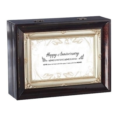 Music Box-Happy Anniversary-Brown/Canon (6.125" X 4" X 2.625) | SHOPtheWORD