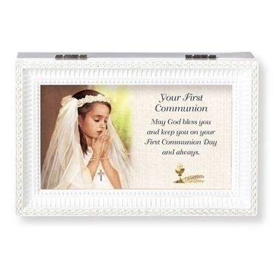 Music Box-May God Bless-Silver/Amazing Grace (6.25" X 4" X 2.75) | SHOPtheWORD