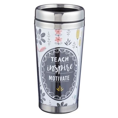 Travel Mug-Teach Inspire Motivate (Stainless) | SHOPtheWORD