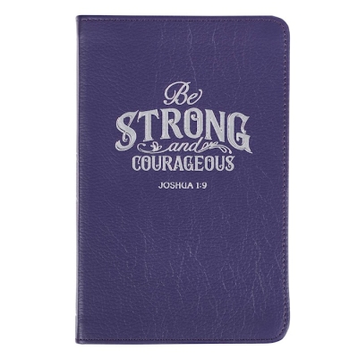 Journal-Leather-Be Strong And Courageous Joshua 1:9-Brown by Art Gift Christian | SHOPtheWORD