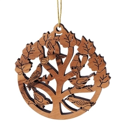 Ornament-Olive Wood-Birds/Wildlife (3") | SHOPtheWORD