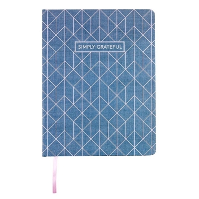 Journal-Gratitude-Simply Grateful-Linen Hardcover Cover w/Ribbon Bookmark (7" x 9") by Designs Universal | SHOPtheWORD