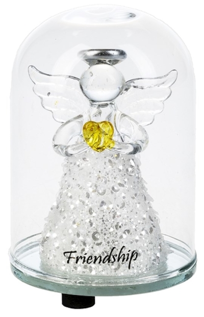 Glass Angel Light Decor-Friendship (3 3/8" X 2 3/8") | SHOPtheWORD