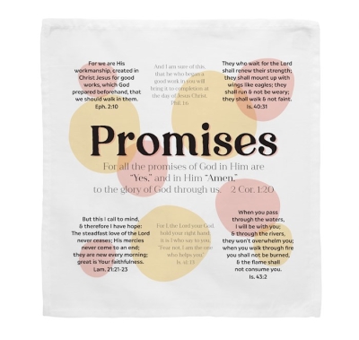 Prayers In My Pocket Cloth-Promises (8 x 8) (Pack Of 6) | SHOPtheWORD