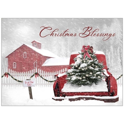 Card-Boxed-Christmas Tree Truck (Psalm 128:5 NIV) (Box Of 20) | SHOPtheWORD