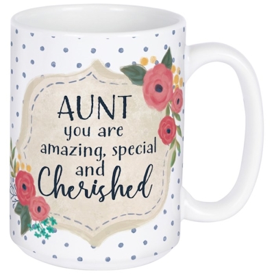 Mug-Aunt Cherished w/Gift Box (15 Oz) | SHOPtheWORD