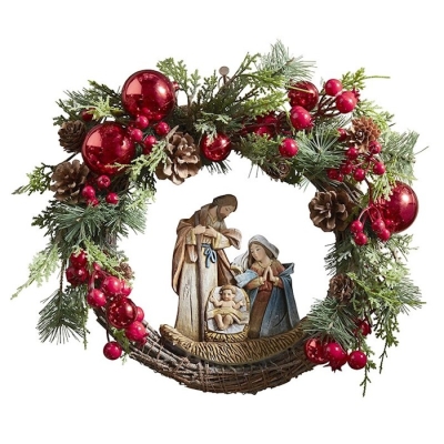 Nativity Wreath (7.125" x 16.5" x 4.75") | SHOPtheWORD