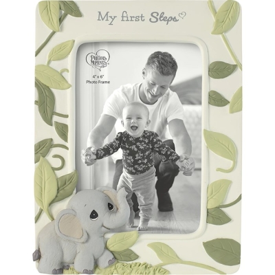 Photo Frame-My First Steps/Elephant (Holds 4 x 6 Photo) | SHOPtheWORD