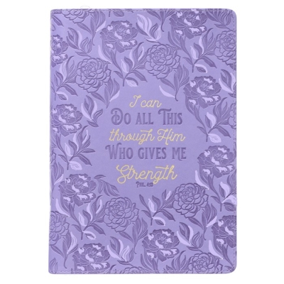 Journal w/Zip Faux Leather I Can Do All This Phil. 4:13 by Art Gift Christian | SHOPtheWORD