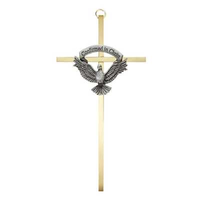 Wall Cross-Brass-Confirmation (7") | SHOPtheWORD