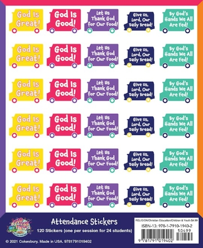 VBS-Food Truck Party: Attendance Stickers (Pack Of 24) by Cokesbury | SHOPtheWORD