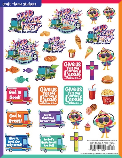VBS-Food Truck Party: Craft Theme Stickers (Pack Of 12) by Cokesbury | SHOPtheWORD