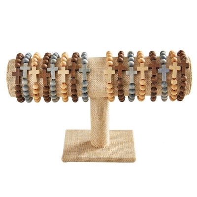 Wood Bead Bracelet Filled Display (36 Assorted Bracelets) | SHOPtheWORD
